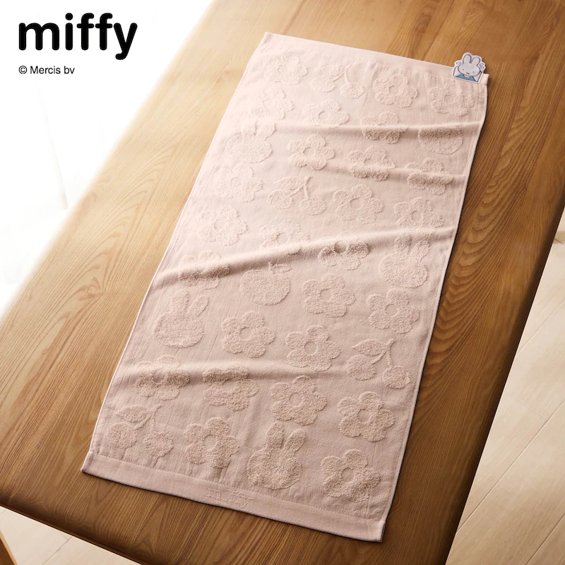 日本千趣會 - 米飛 日本製今治純棉浴巾-粉 (45x100cm)