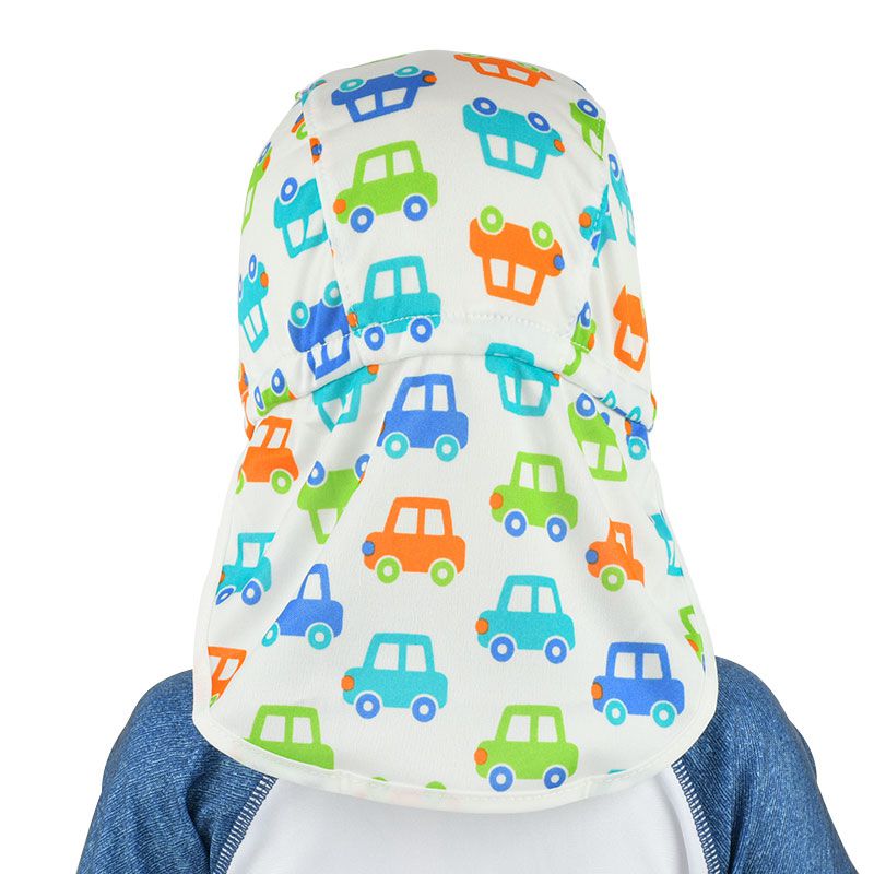 akachan honpo - 泳帽-汽車-米白色 (42～52cm)