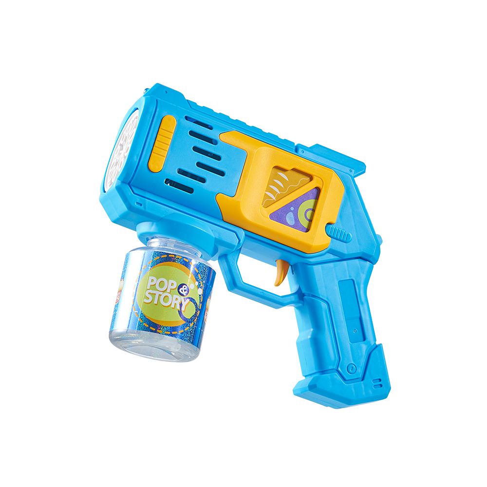 TOY PLANET 玩具星球 - 電動泡泡槍(藍)+泡泡水補充液2罐