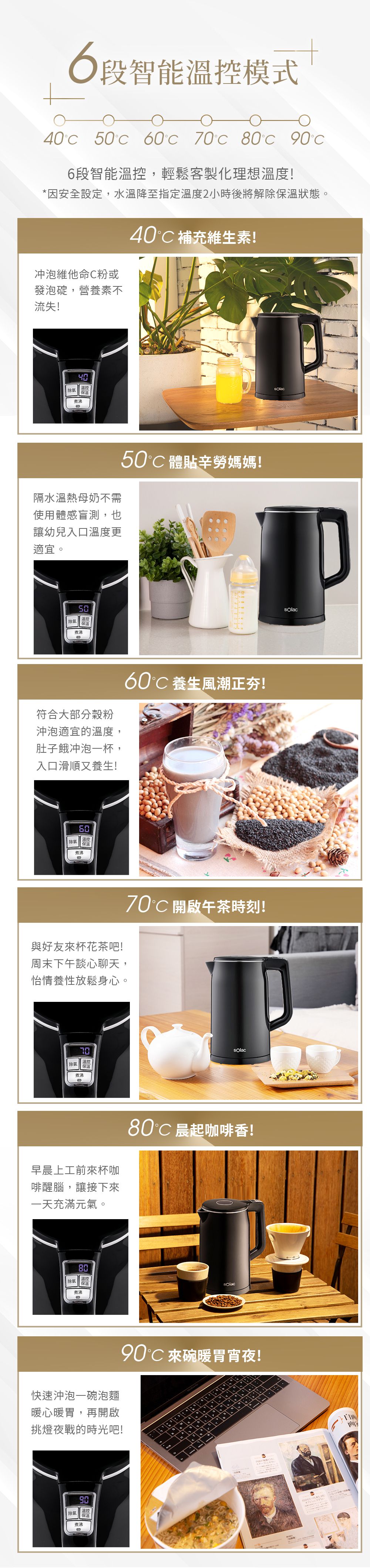 sOlac - 智能溫控快煮壺