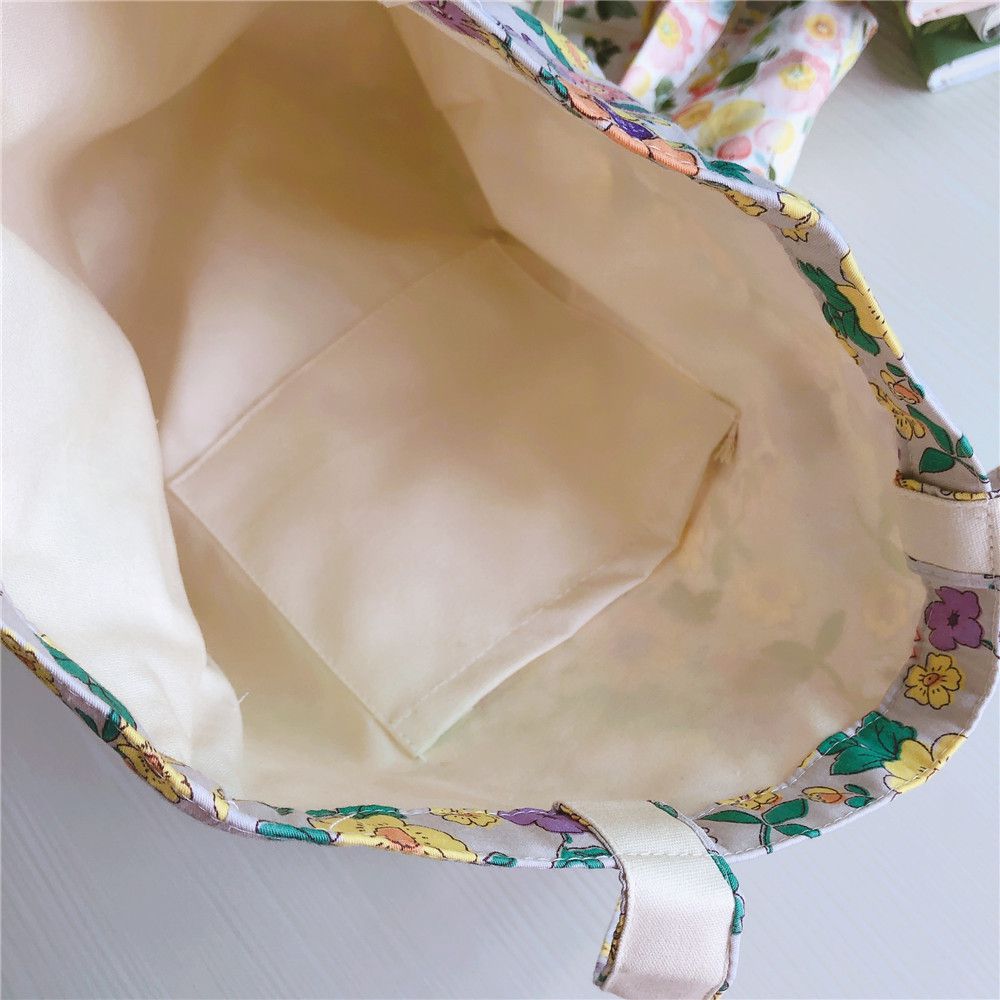 清新單肩手提帆布袋-彩色花果 (37*35cm)