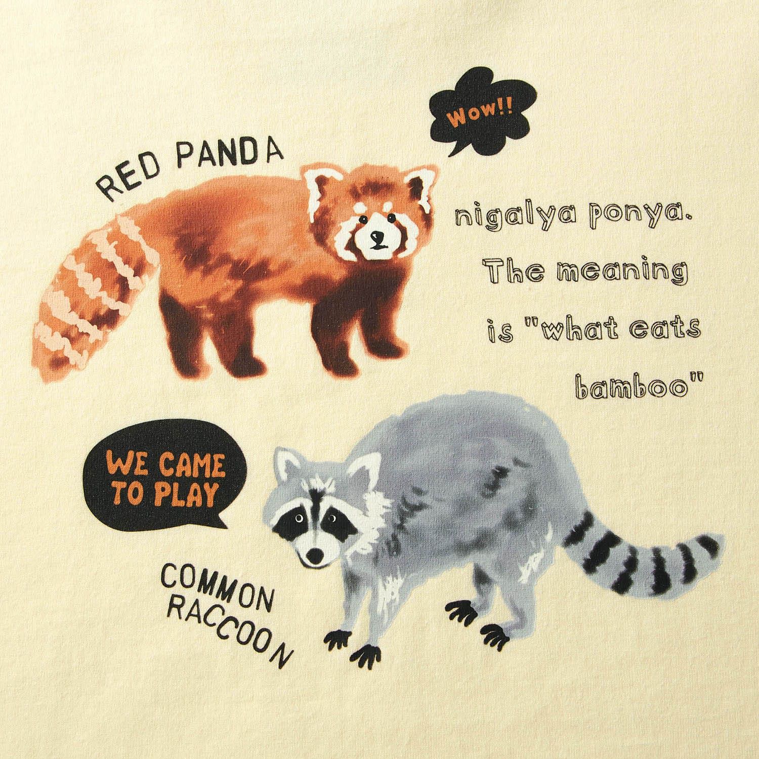 日本千趣會 - 天王寺動物園聯名 短袖上衣-長頸鹿好朋友-米白