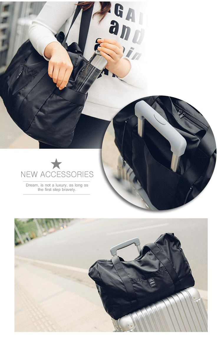 P.travel - 折疊購物包-黑色