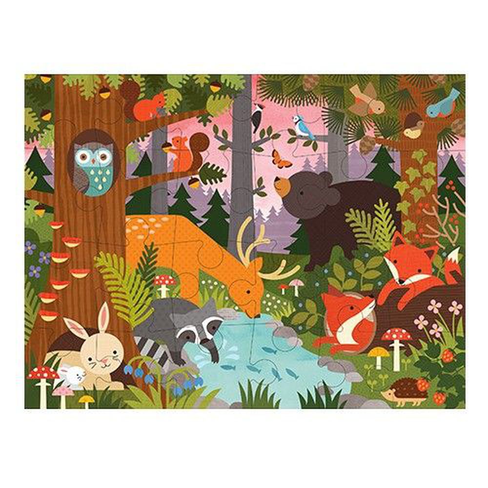 美國 Petit Collage - 地板拼圖-童話森林-24片