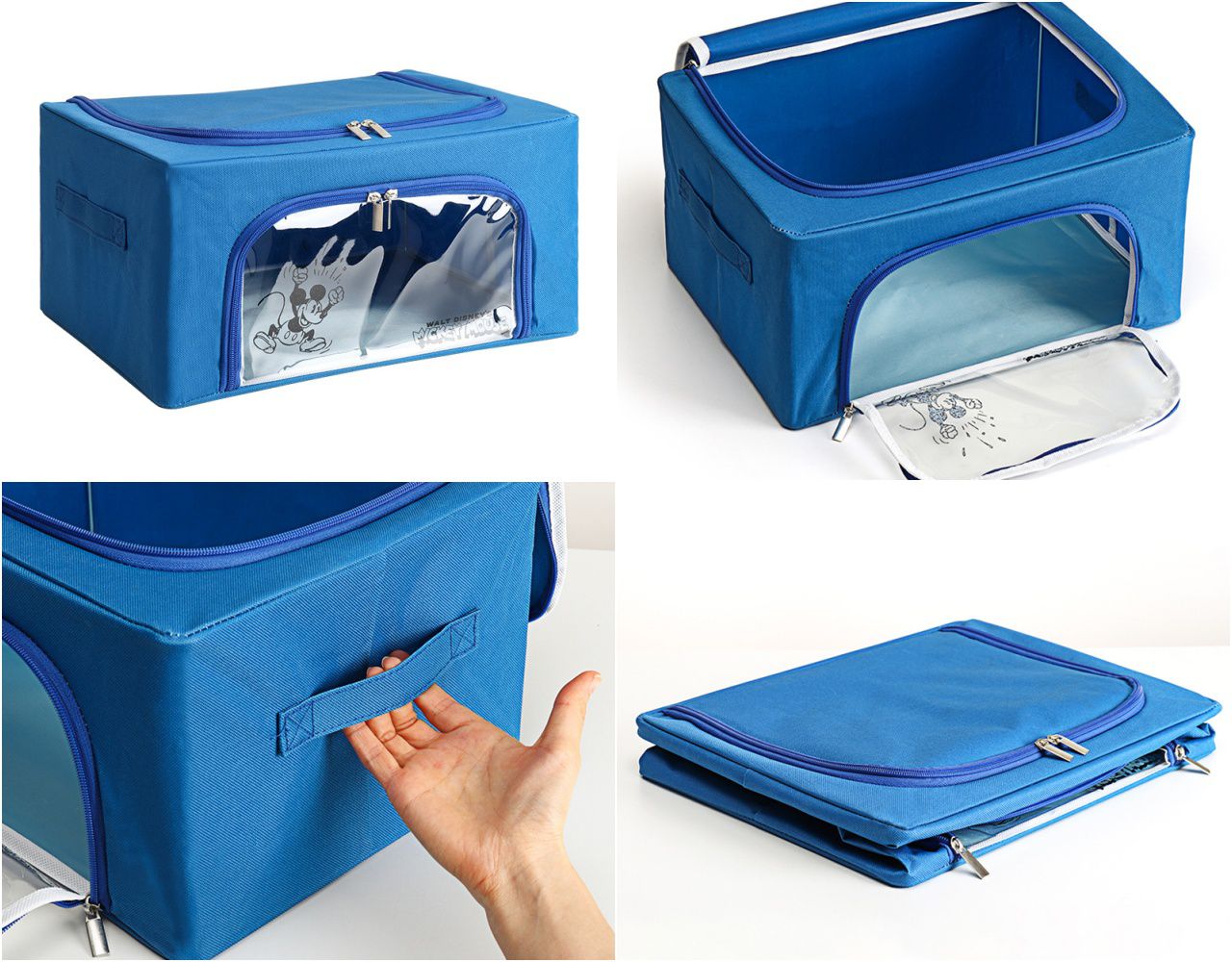 衣物收納箱-卡通米奇-藍色