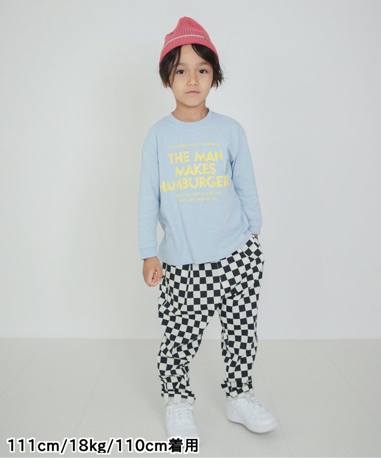 日本 BREEZE - 挺版廓形印花主廚褲-變形蟲-黑