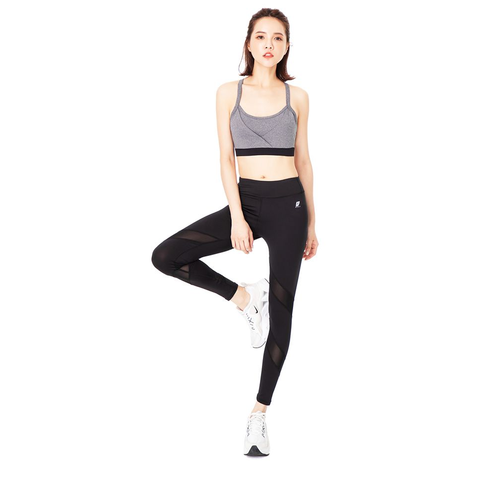 GIAT - 芭蕾女伶防曬排汗機能壓力褲(環繞網紗)