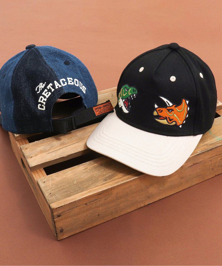 日本 BREEZE - 聯名款 恐龍對決印花棒球帽-牛仔藍
