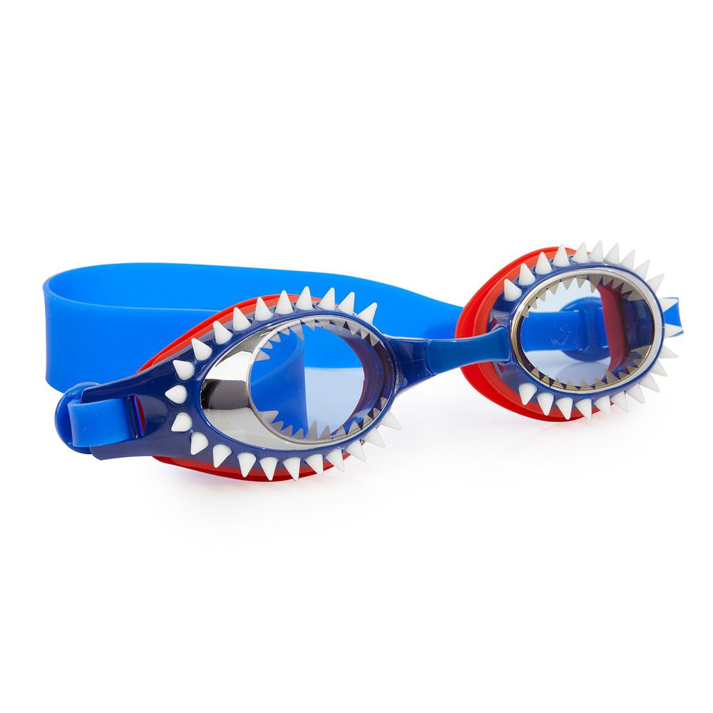 美國Bling2o - 兒童造型泳鏡 小虎鯊系列-紅藍色 (3-15歲)