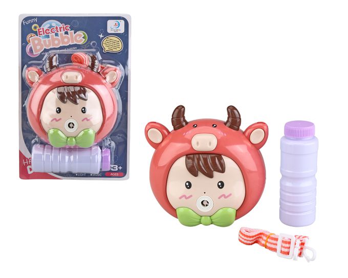 樂彩森林 - 電動泡泡機-小牛萌娃(混款)-顏色隨機