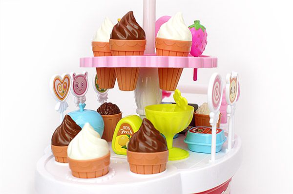 酷比樂 - 【家家酒玩具】聲光冰淇淋手推車 5962A