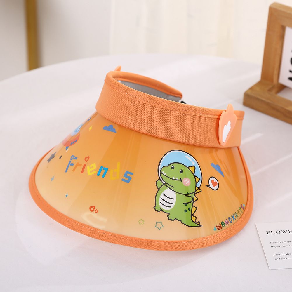 兒童空頂遮陽帽-太空兔-黃色 (建議2-6歲)