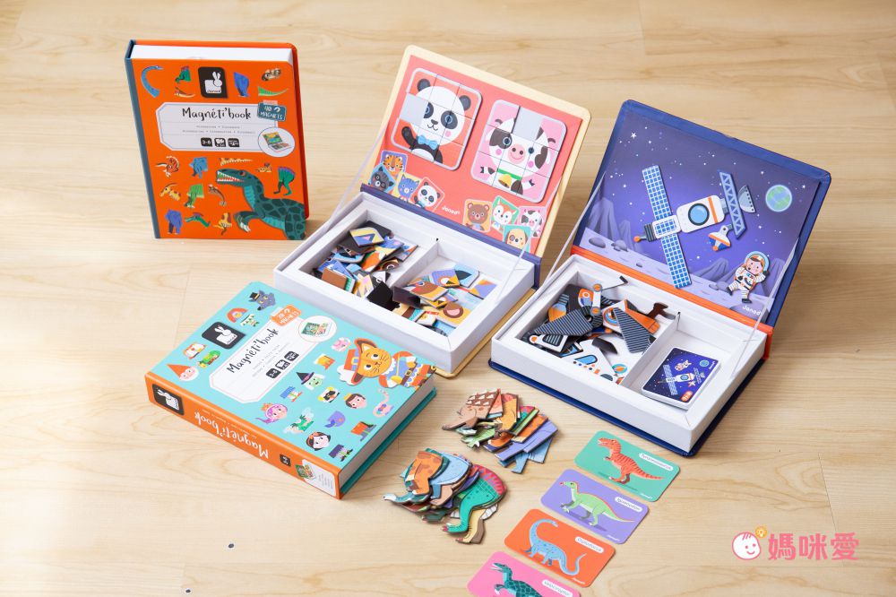 法國Janod - 磁鐵遊戲書-恐龍世界