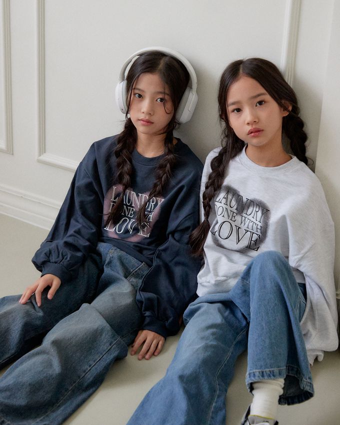 韓國 sm2 - 鬆緊腰雙口袋寬鬆丹寧長褲