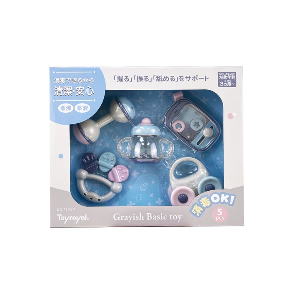 北歐風可消毒搖鈴禮盒(5入組)