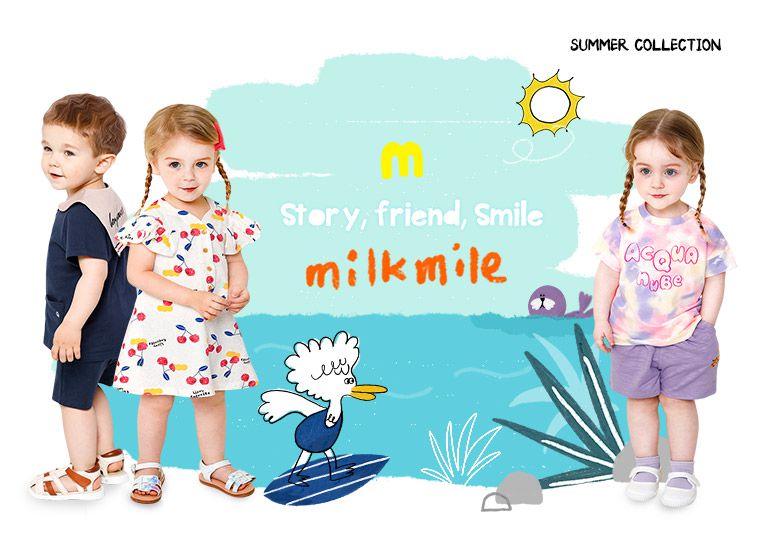 韓國 milk mile - 荷葉袖櫻桃洋裝-象牙白