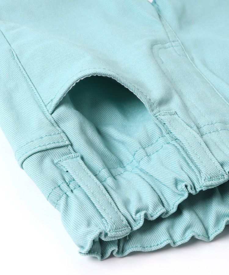 日本 BREEZE - [推薦]定番彈力鬆緊合身長褲-藍綠格紋