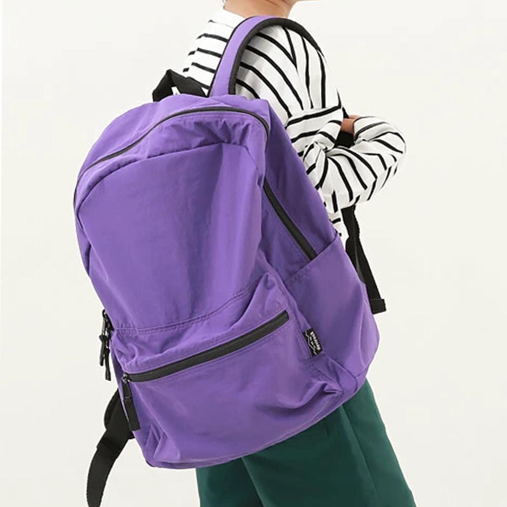 日本 devirock - 飽和色輕量舒適休閒背包-紫 (約28x37x12cm)