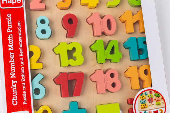 德國 Hape - 數字手抓板認知拼圖
