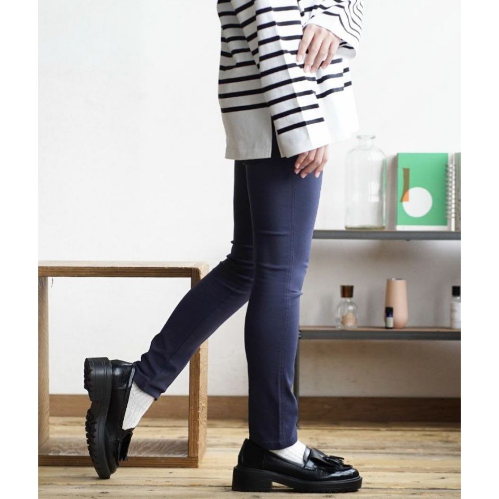 日本 zootie - Air Pants 輕薄彈性修身長褲-深藍