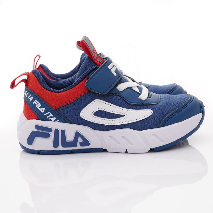 FILA - 流線慢跑運動鞋-2-J436X-321藍紅(中大童段)-運動鞋-藍紅