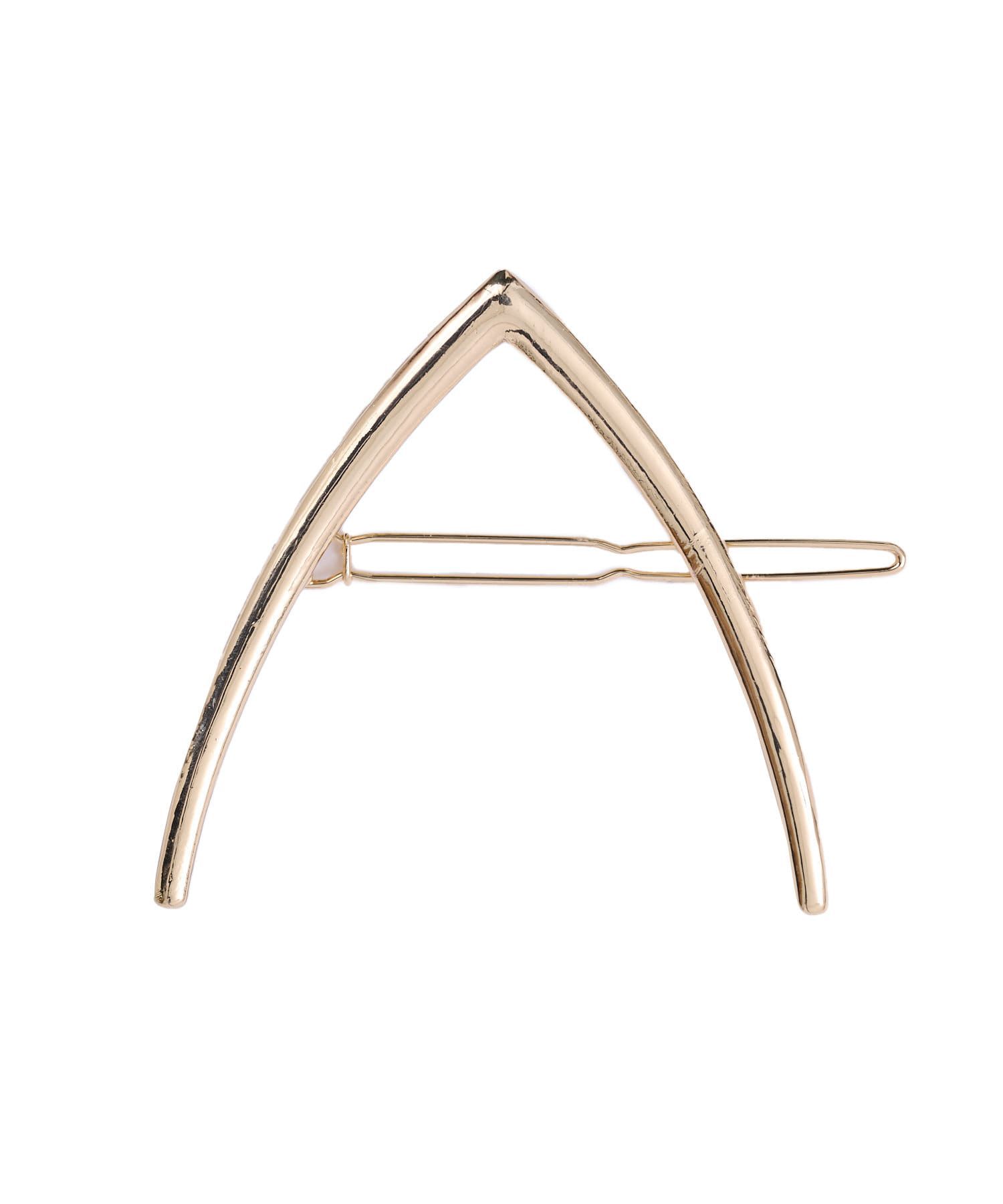 日本 Lattice - 弧形時尚金屬髮夾/髮扣-銀