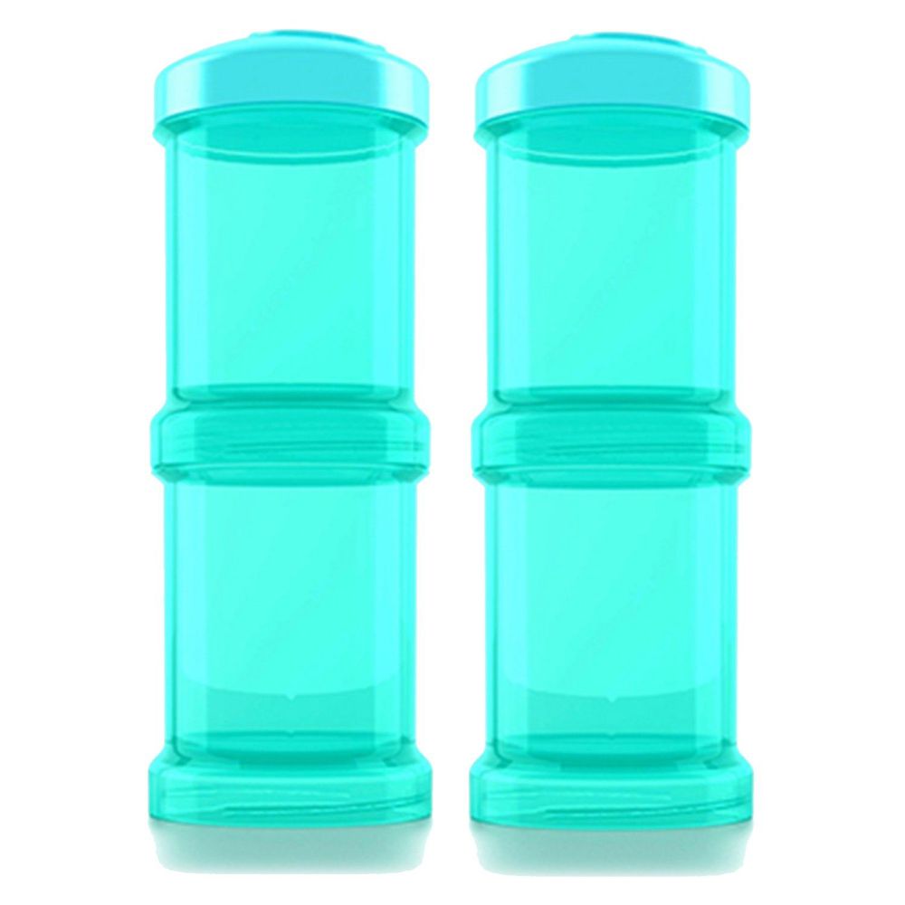瑞典 TWISTSHAKE - 時尚彩虹奶瓶-專屬奶粉分裝罐配件組-土耳其藍-100mlx2/盒