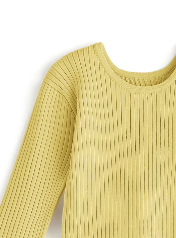 日本 GRL - 甜美交叉短版羅紋針織上衣-粉 (F)