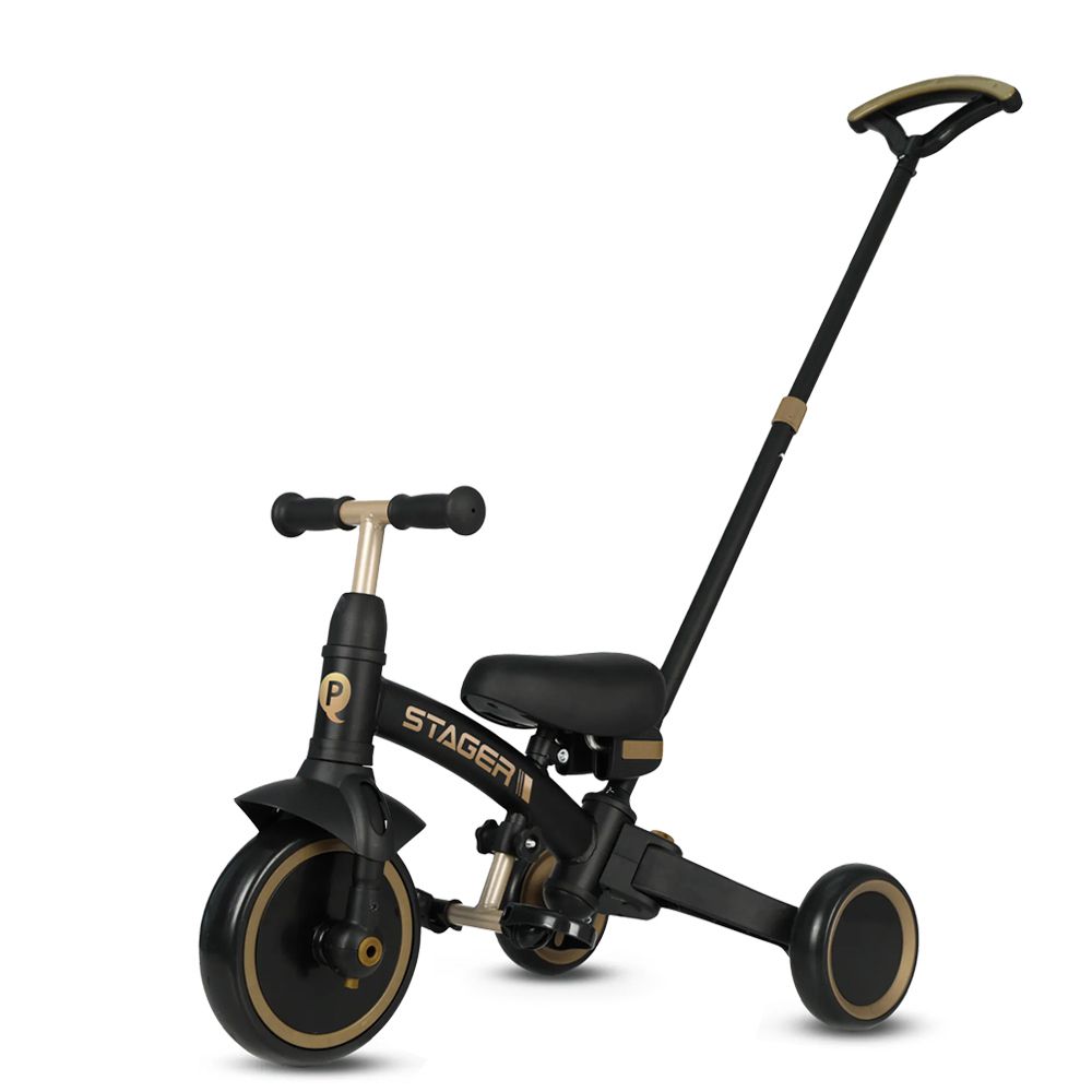 STAGER四合一兒童三輪車-黑金