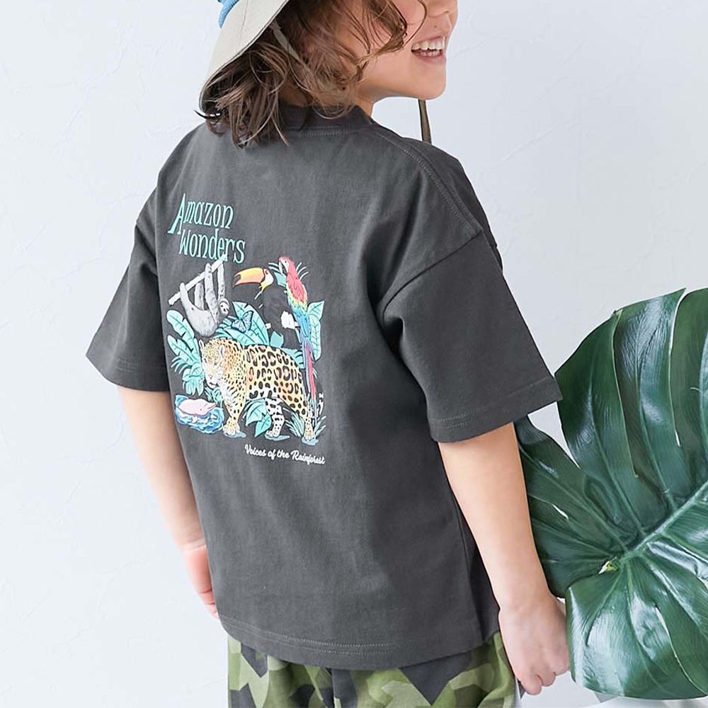 世界旅行系列 短袖上衣(小孩)-亞馬遜-炭灰