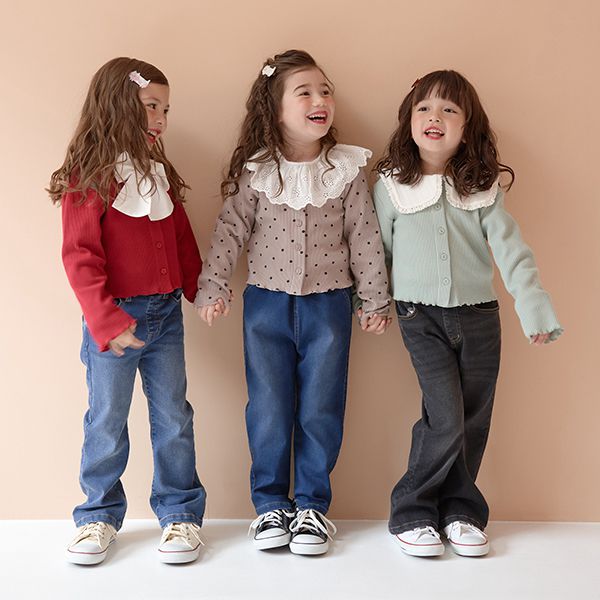 日本 Lycee mine - 下擺波浪百搭鈕扣開襟衫-粉紅