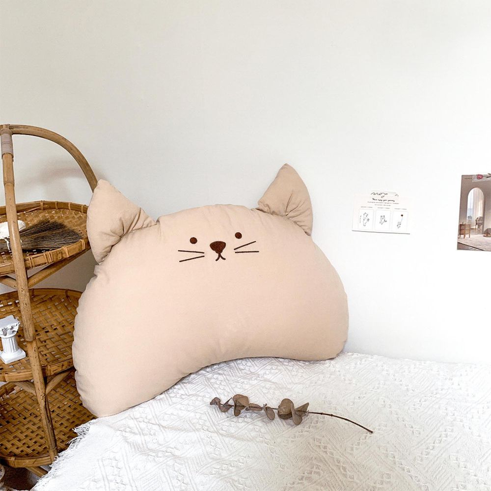 正韓Hello HiZoo - 純手工製動物造型純棉柔感兒童枕/防蟎枕/透氣枕/健康枕-Hi Cat貓貓