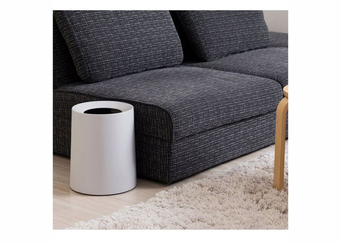 日本ideaco - 圓形家用垃圾桶-藍灰-11.4L