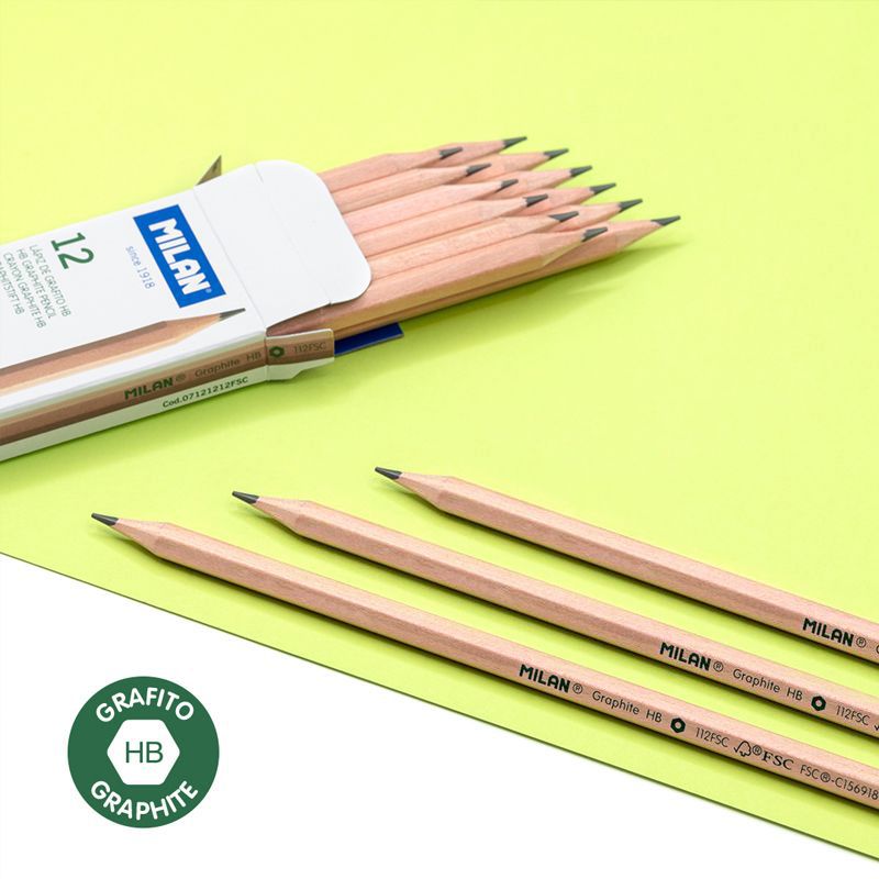 MILAN - 經典原木六角鉛筆_HB_12入