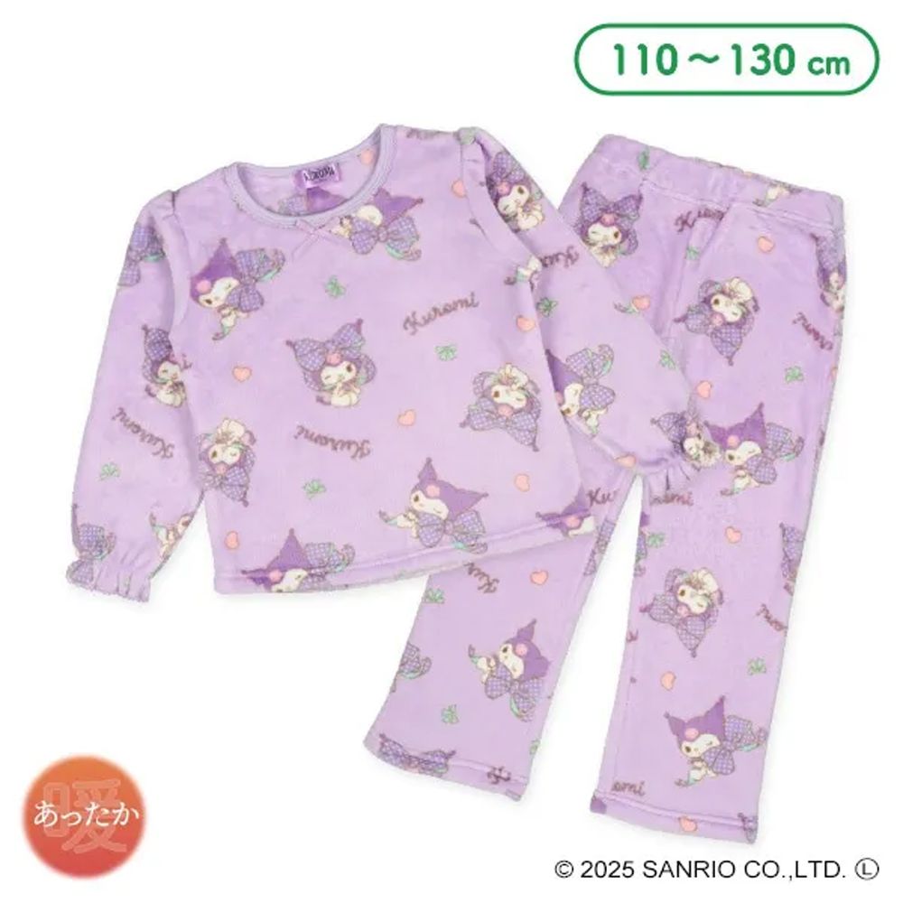 聯名款 絨毛保暖長袖家居服/睡衣-卡通人物三麗鷗-紫