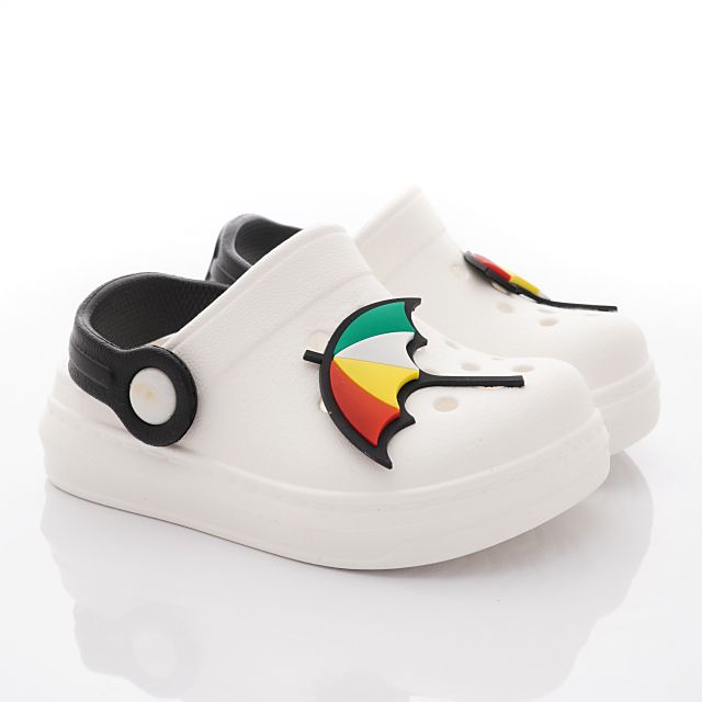 Arnold Palmer 雨傘牌 - 布希懶人拖鞋(小童段)-拖鞋款-白色