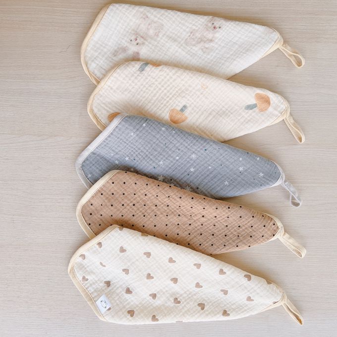 Chi-mi啾米 - 四層紗萬用紗布方巾6件組 (F碼25X25CM)