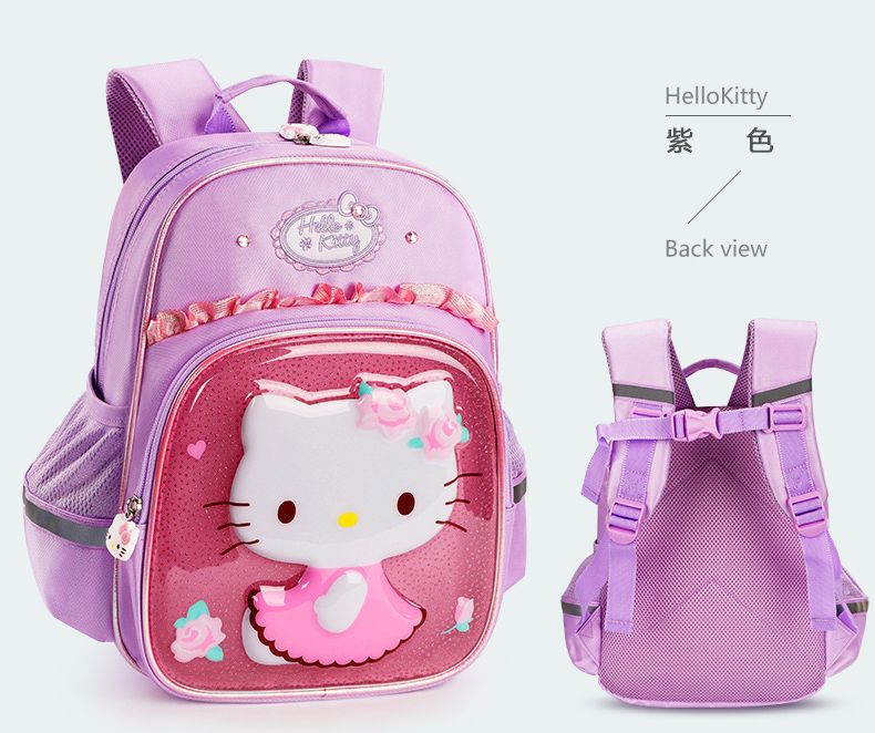 Hello Kitty透明系書包-紫色 (適合90-110cm)