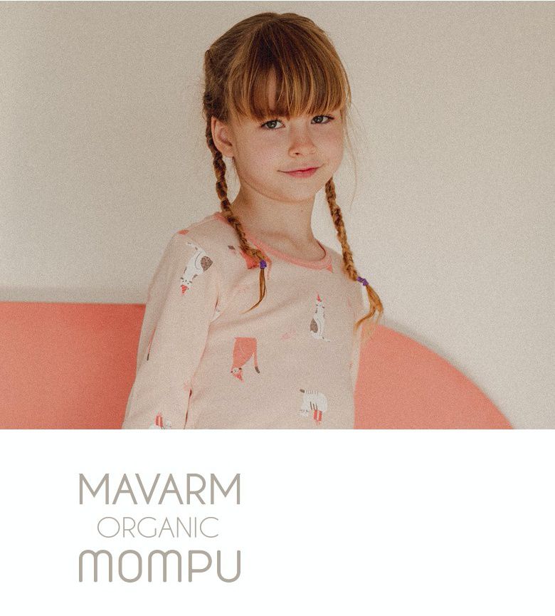 韓國 Mavarm Organic - 有機棉30支長袖家居服-派對貓咪