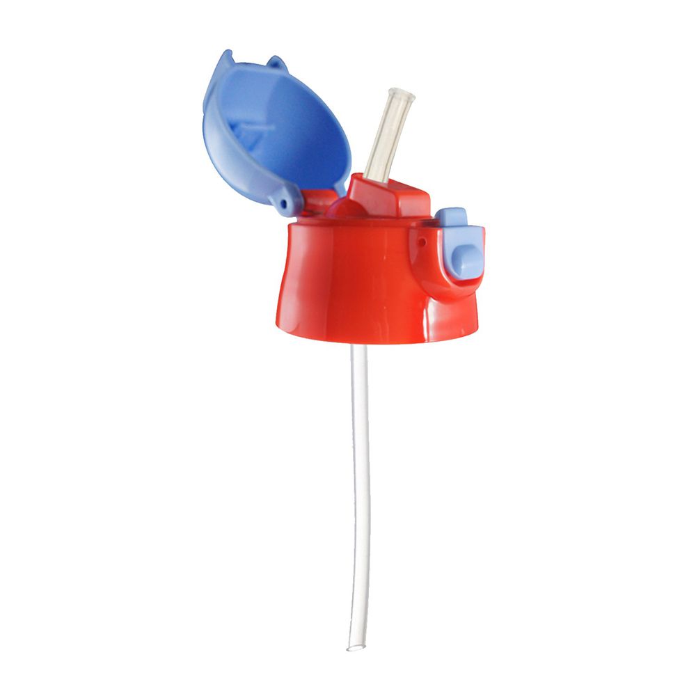 日本 SKATER - 吸管不鏽鋼保溫瓶(360ml)-兒童水壺-上蓋組(含吸管)-紅藍