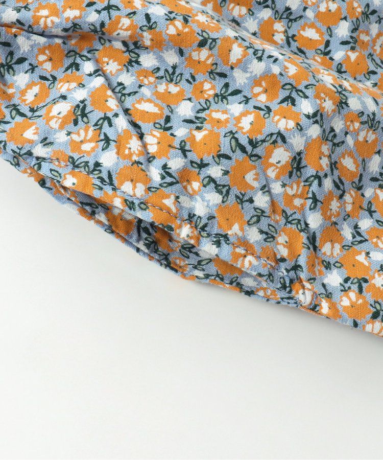 日本 apres les cours - 袖緞帶滿版印花束腰洋裝-格紋-黑白