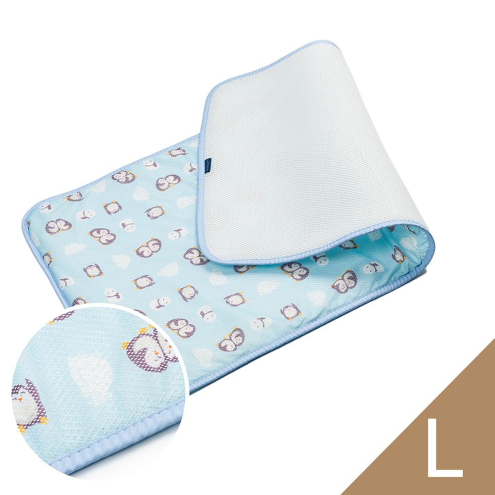 韓國 GIO Pillow - 超透氣排汗嬰兒床墊-親親企鵝 (L號)