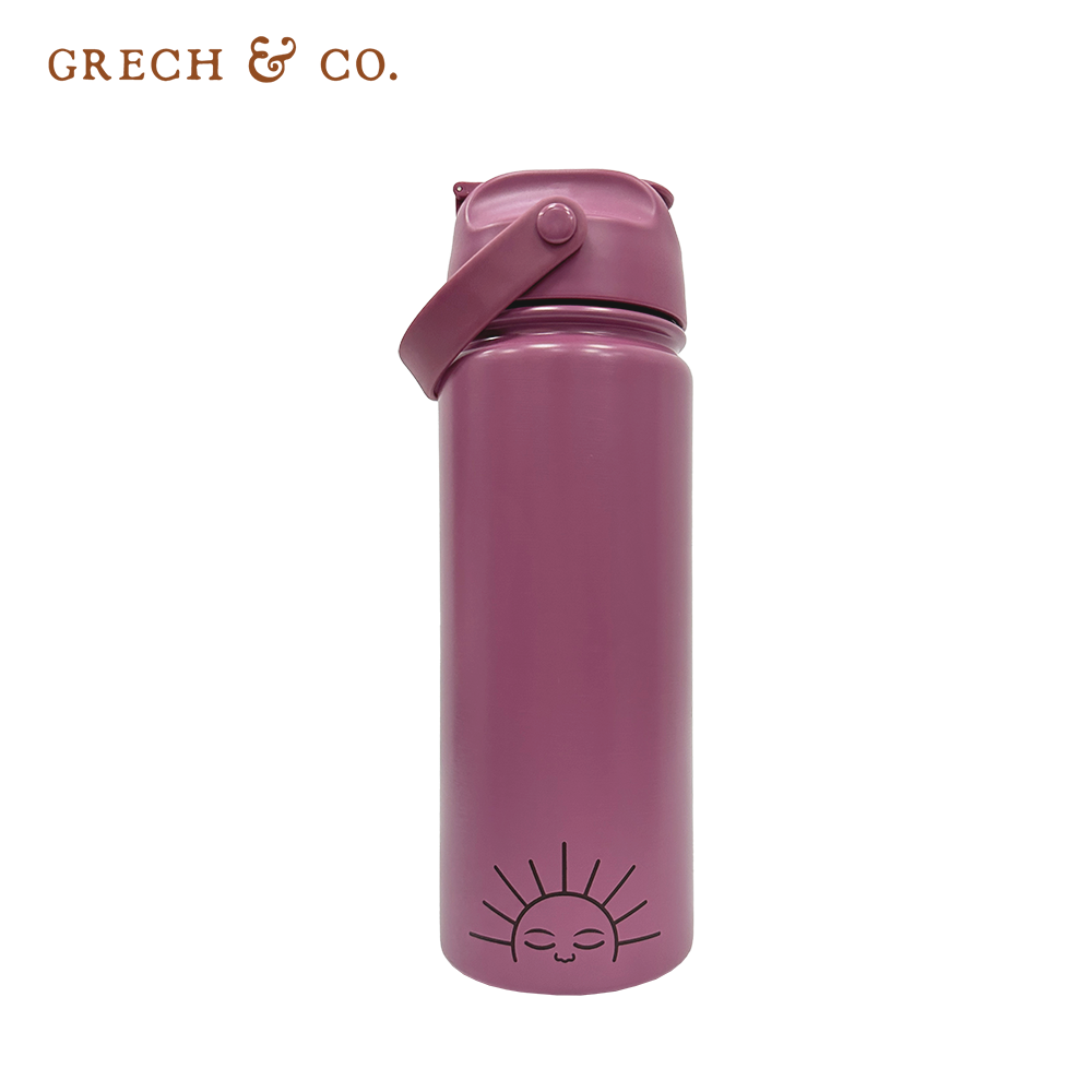 丹麥Grech&Co. - 不鏽鋼吸管水壺-玫瑰紫 (540ml)