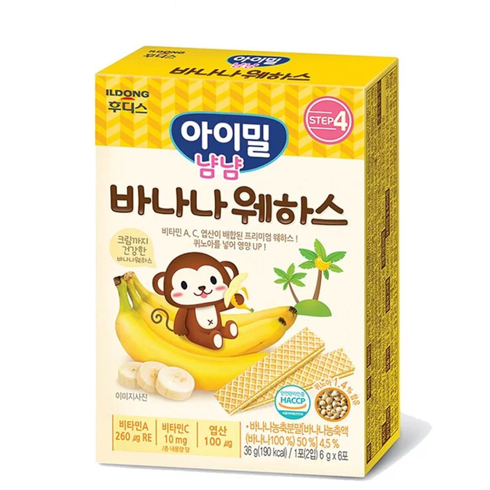 韓國Ildong Foodis日東 - 藜麥威化餅-香蕉口味-效期2024.9.19