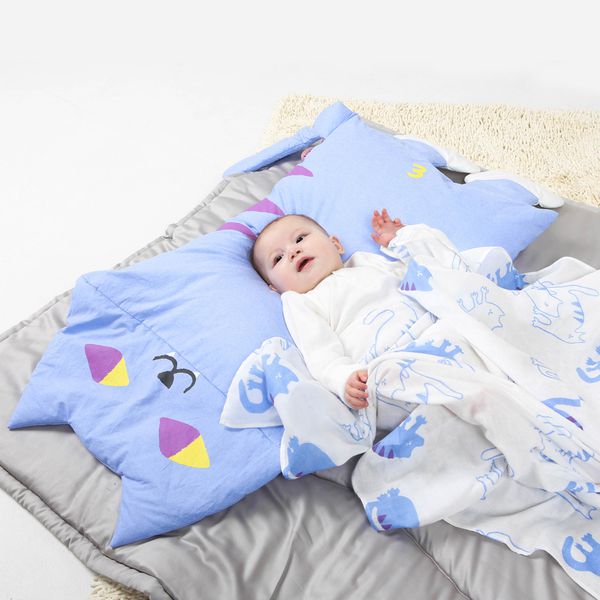 韓國Daby - 小怪獸純棉紗布包巾-酷貓