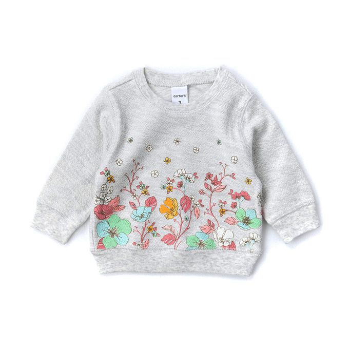 美國 Carter's - 棉質花園圓領長袖+長褲2件組 (3 M)