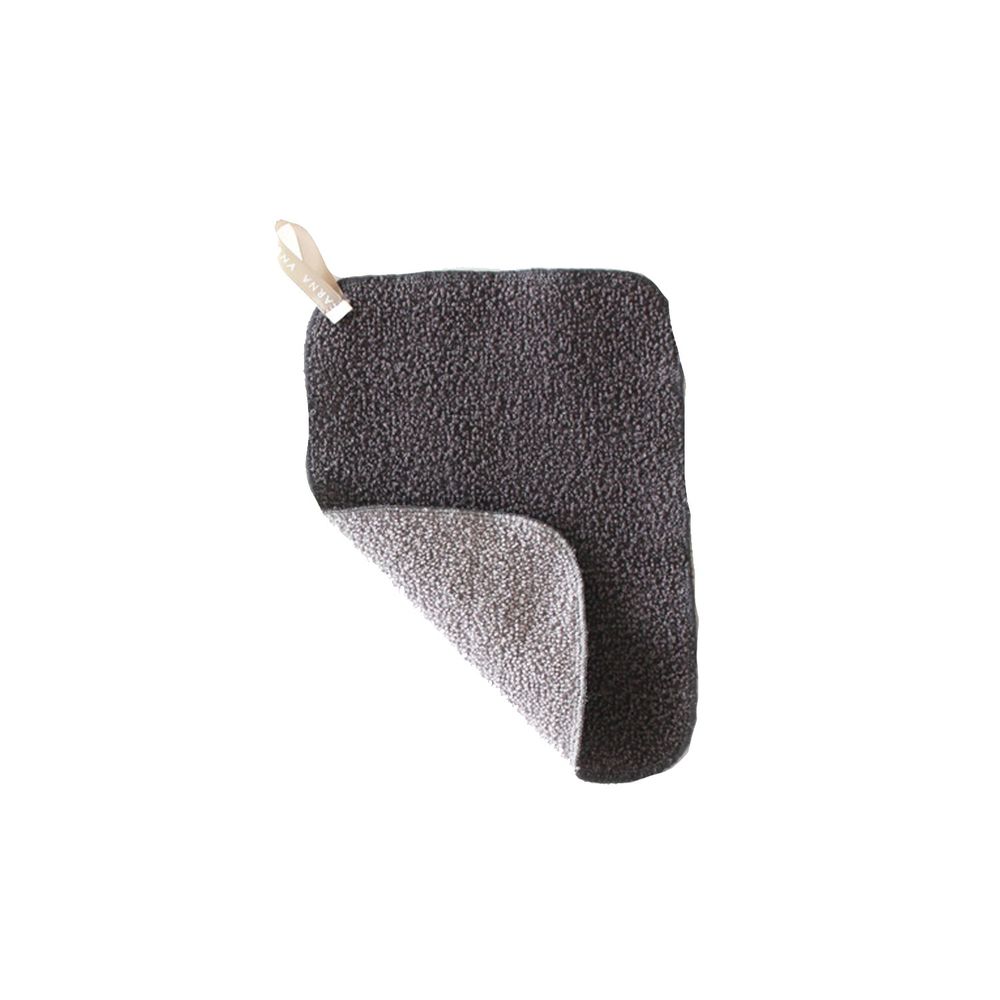 日本 MARNA - 軟硬雙面材質 除水垢抹布/清潔布-黑灰