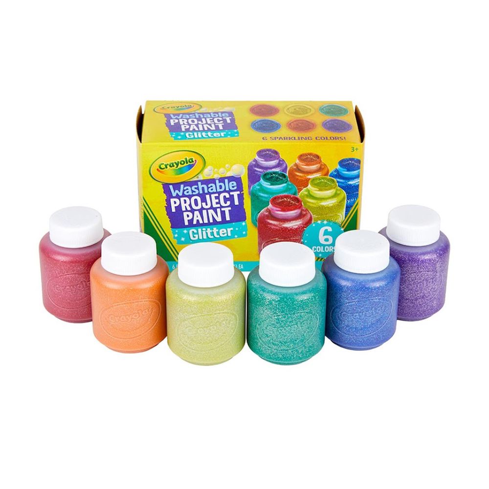 Crayola繪兒樂 - 可水洗兒童顏料2OZ(盎司)6色-閃亮色