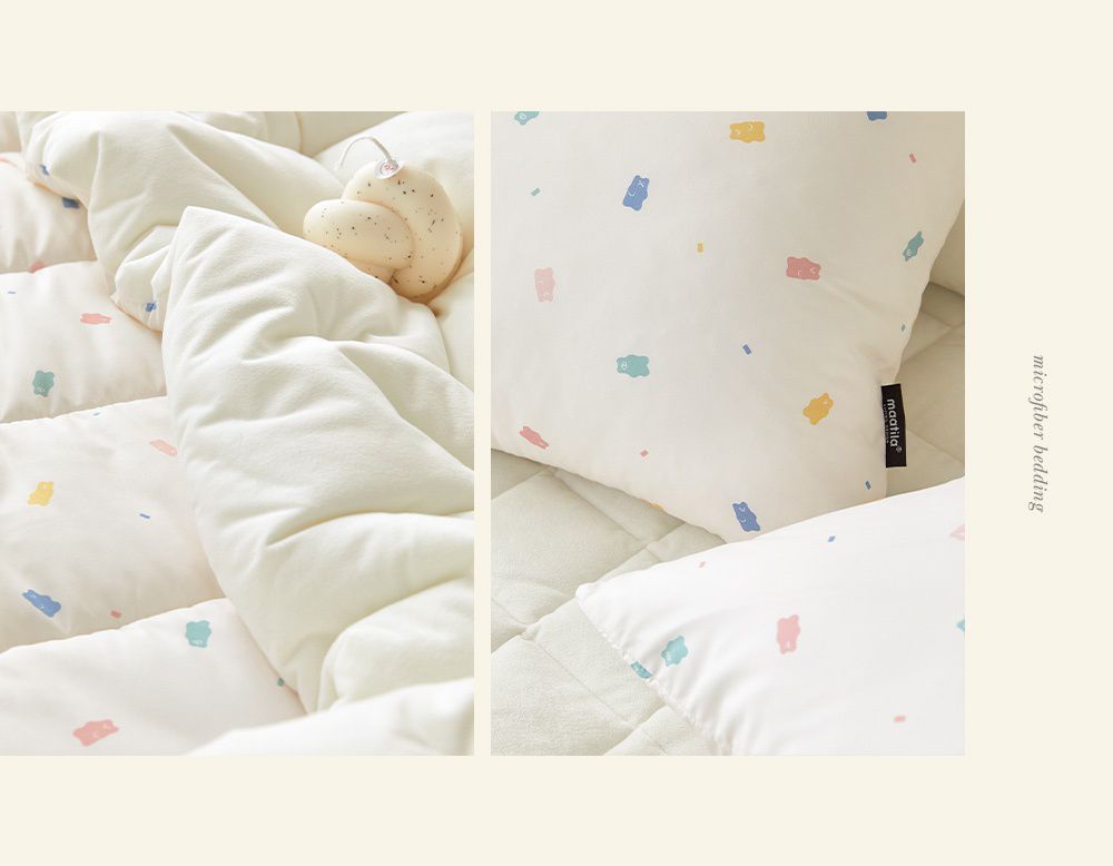 韓國 Maatila - 可水洗超細纖維桃皮感棉被(冬被)-軟糖熊熊