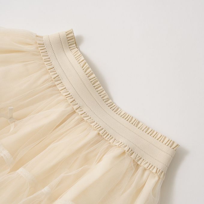 日本 Lycee mine - 甜蜜蝴蝶結裝飾蛋糕紗裙-紅